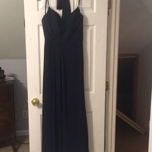 Navy blue floor length gown